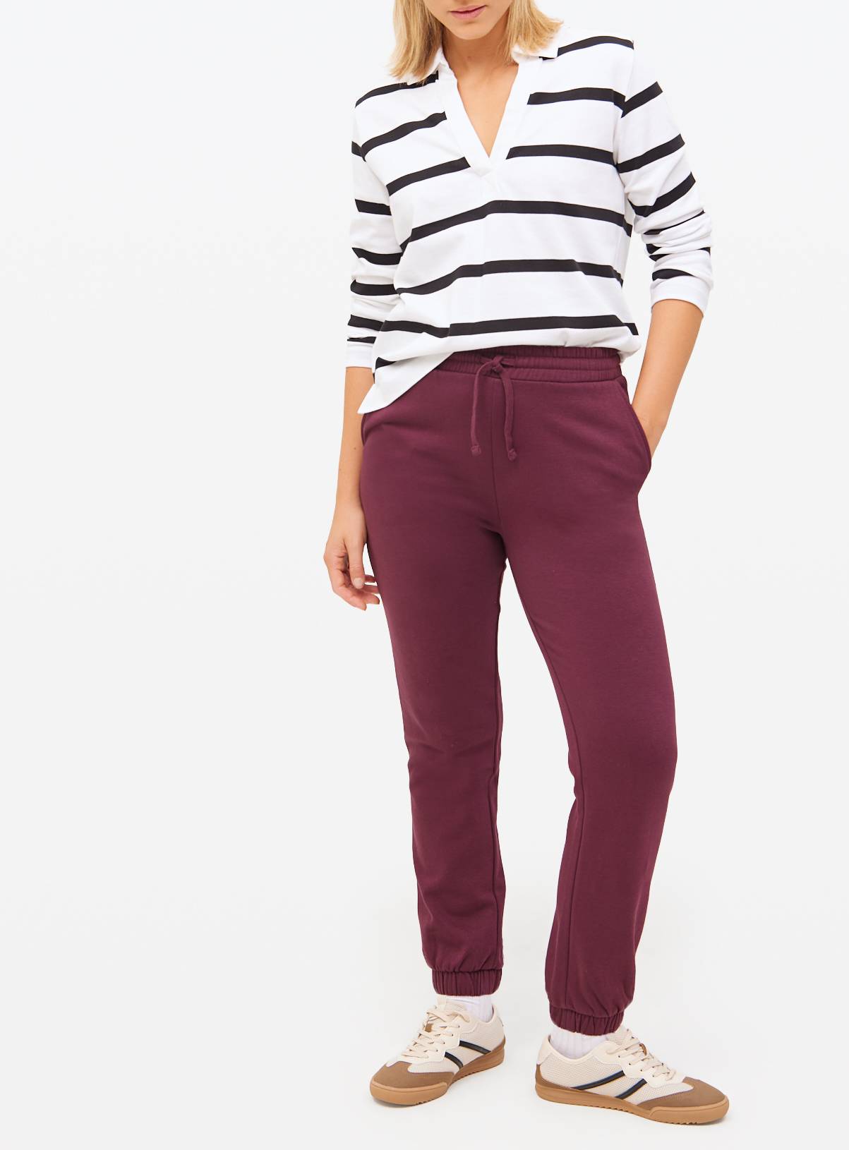 Dark Red Core Tapered Co-ord Joggers L - Image 3